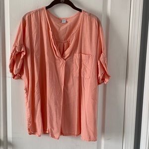 Old Navy Peach Notch Neck Top